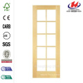 48 in. x 80 in. Smooth 10 Lite Solid Core Primed Pine Prehung Interior French Door